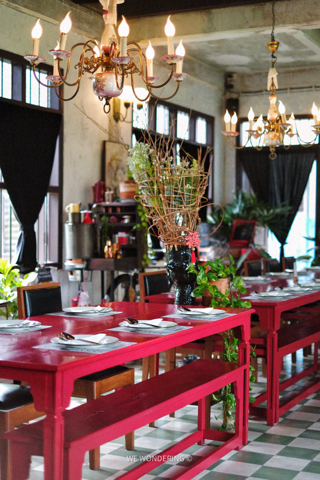 TohDaeng, The Red Table by Baan ArJor Museum Home wewondering